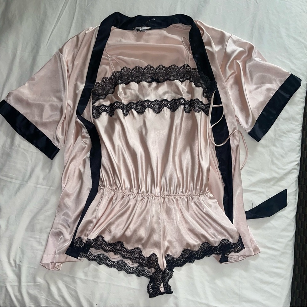 Victoria’s Secret Vintage Teddy & Robe Set